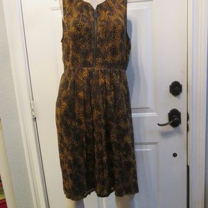 new BURBERRY BRIIT women's cheetah GOLD FREESA  dress Sz 16